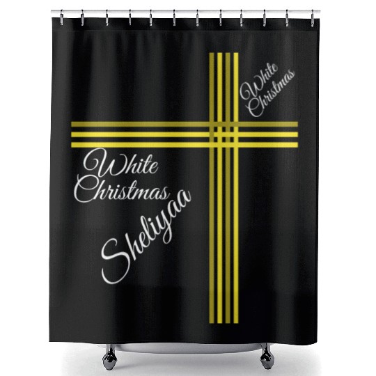 White Christmas Sheliyaa Shower Curtains