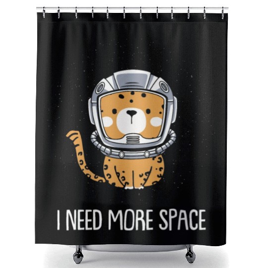 Jaguar Astronaut I Need More Space Shower Curtains