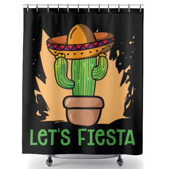 Cactus Gardening Shower Curtains