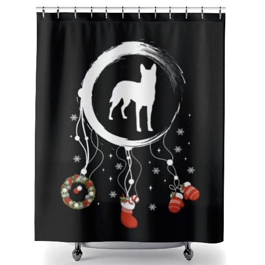 dog dreamcatcher Christmas Belgian Malinois Shower Curtains