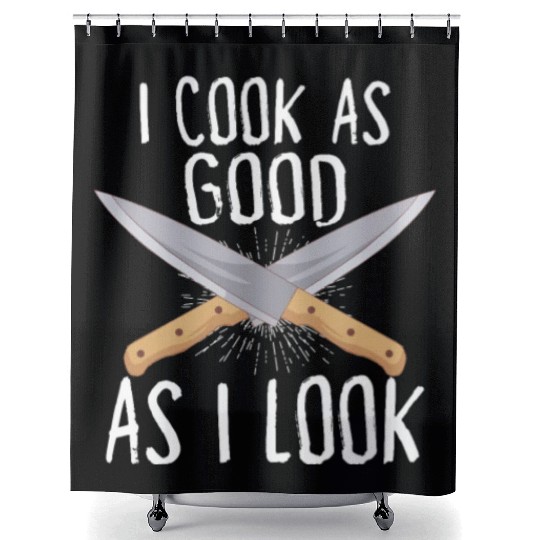 Chef Cook Kitchen Restaurant Knives Cookout Shower Curtains