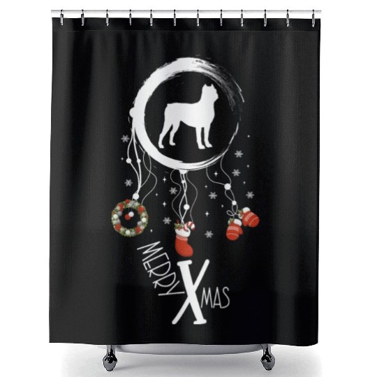 dog dreamcatcher Christmas Cane Corso Shower Curtains