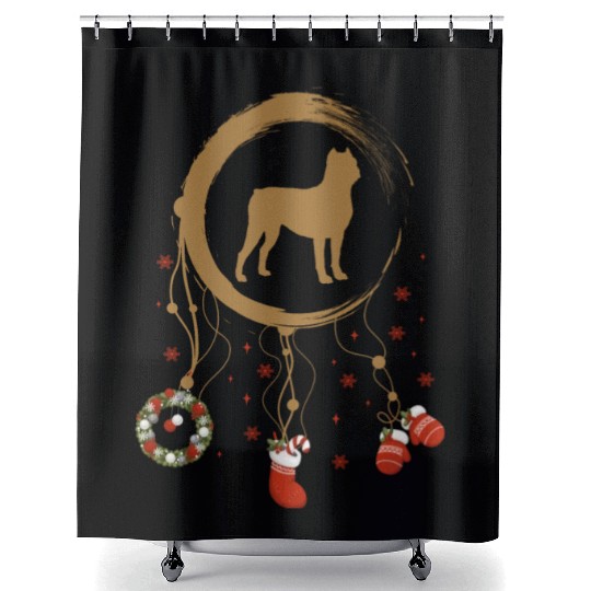 dog dreamcatcher Christmas Cane Corso Shower Curtains