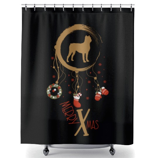 dog dreamcatcher Christmas Cane Corso Shower Curtains