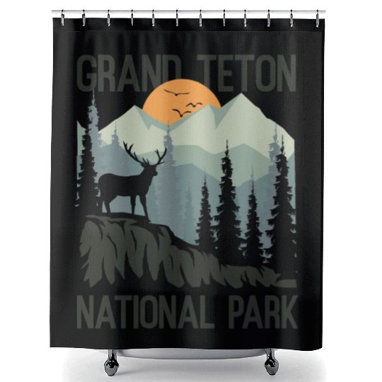 Grand Teton National Park Mountains Wilderness Shower Curtains