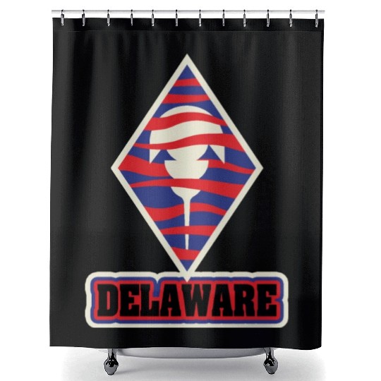 US States DELAWARE Shower Curtains