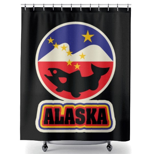 US States ALASKA Shower Curtains