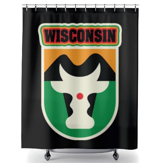US States WISCONSIN Shower Curtains