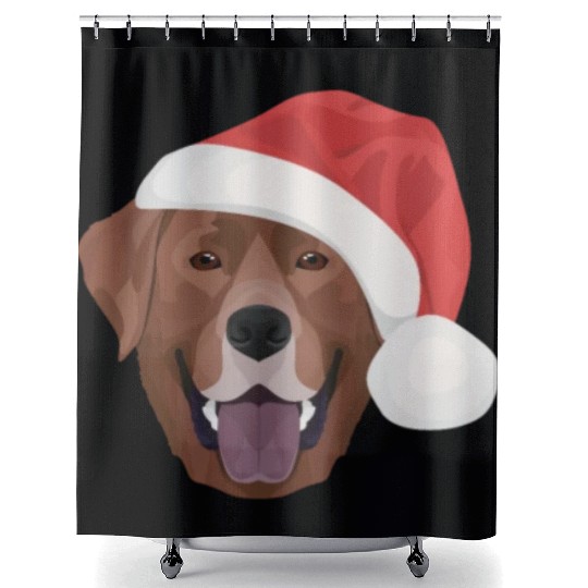 Labrador Merry Christmas Shower Curtains