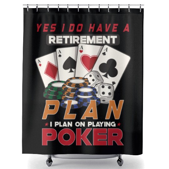 Poker Casino Poker Player Gambling Roulette Gift Shower Curtains
