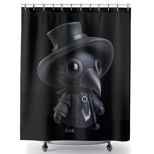Plague Doctor Killer Shower Curtains