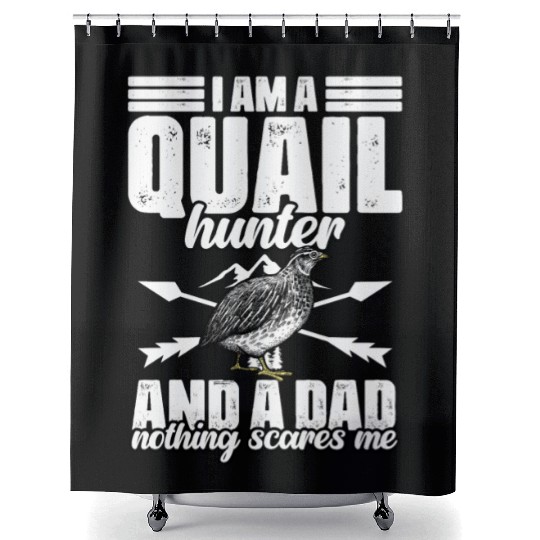 Funny Quail Hunting Hobby Northern Bobwhite Quail Shower Curtains