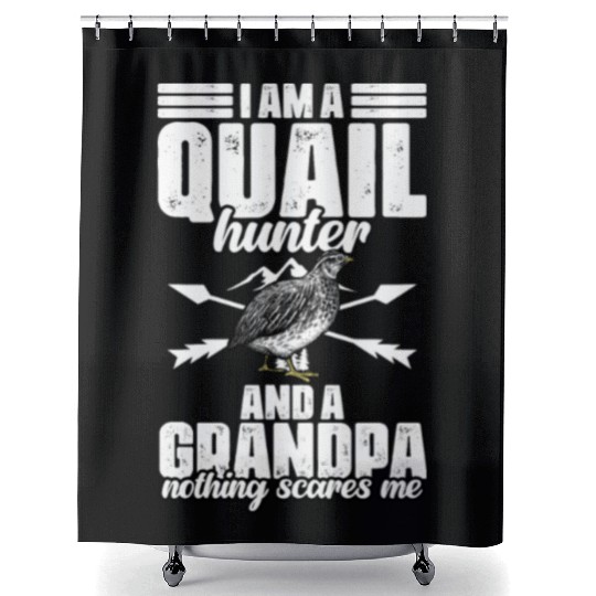 Funny Quail Hunting Hobby For Bobwhite Quail Shower Curtains