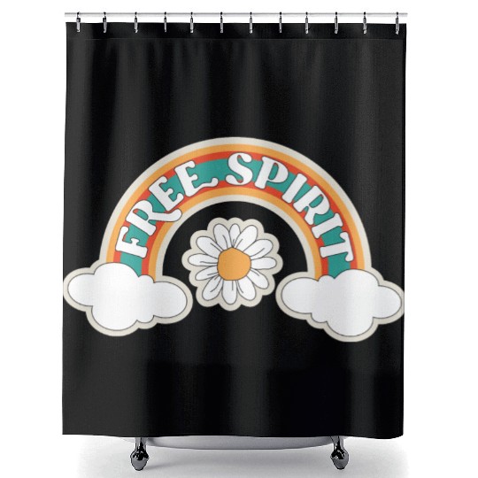 Free spirit affirmation Shower Curtains