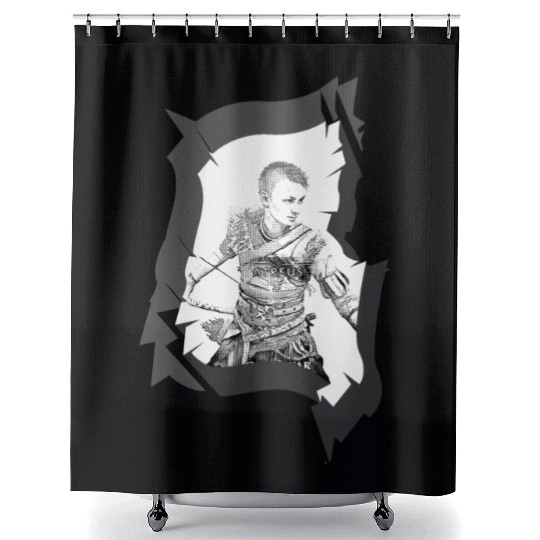 Son kratos,god of war. PS 4 Shower Curtains