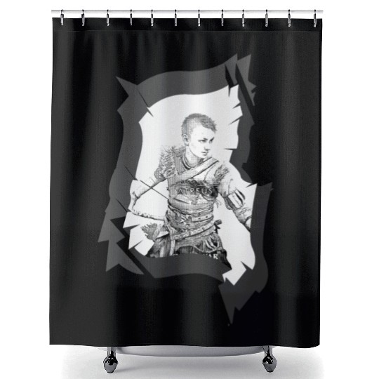 Son kratos,god of war. PS 4 Shower Curtains