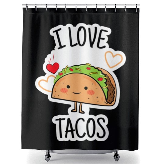 I Love Tacos Shower Curtains