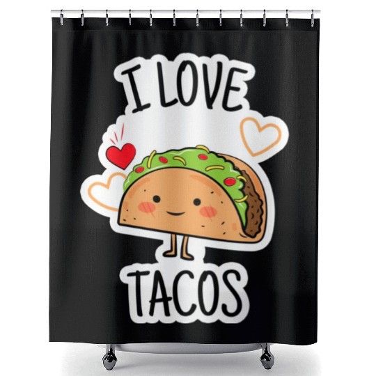 I Love Tacos Shower Curtains