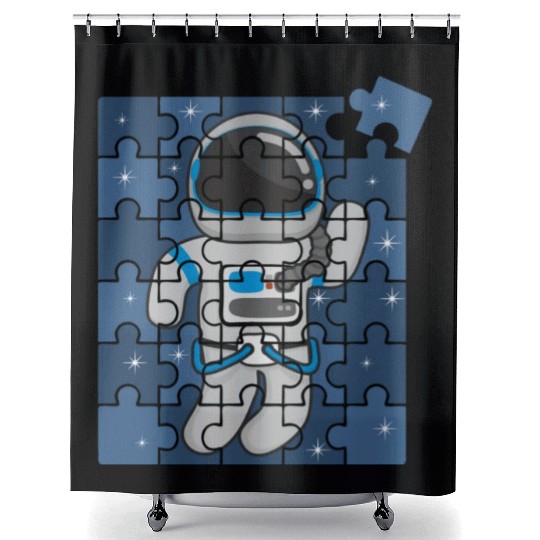 Autism Spaceman Astro Cosmo Space Lover Autism Awa Shower Curtains