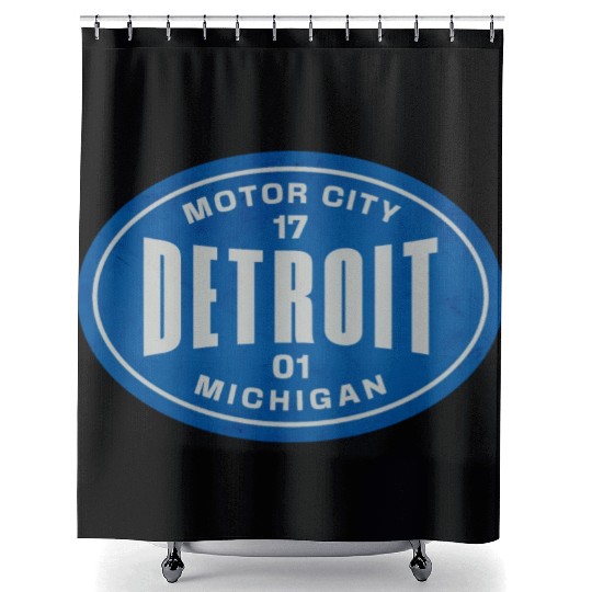 Vintage Detroit Michigan Shower Curtains