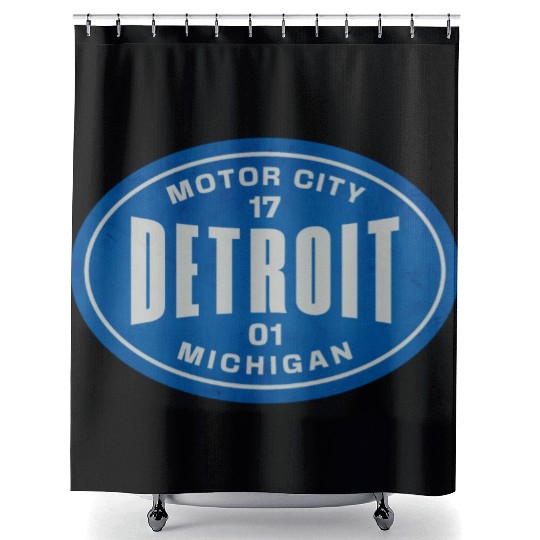 Vintage Detroit Michigan Shower Curtains
