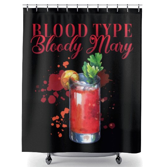 Blood Type Bloody Mary Bartender Shower Curtains