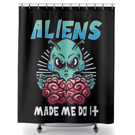Alien Extraterrestrial Area 51 UFO Space Geek Gift Shower Curtains