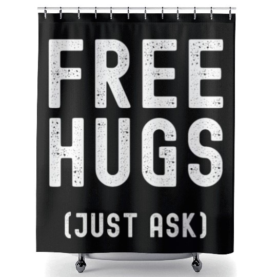 Free Hugs Jusk Ask Shower Curtains