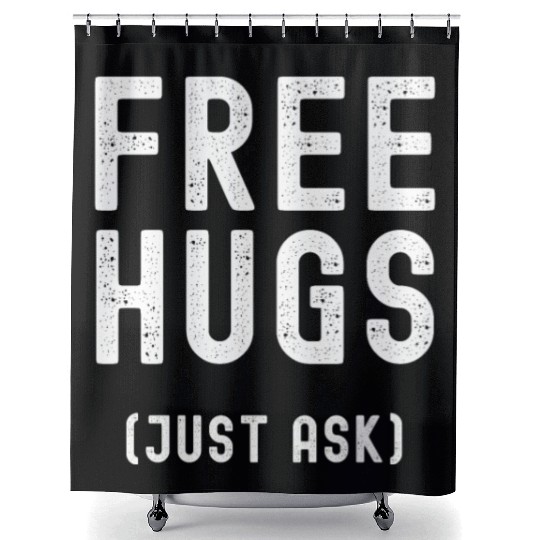 Free Hugs Jusk Ask Shower Curtains