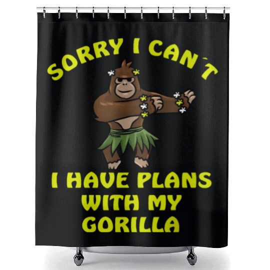 Sorry I Can't Gorilla Monkey Jungle Shower Curtains