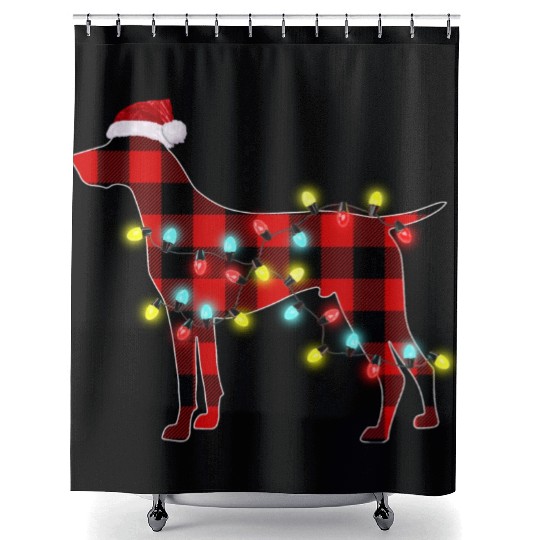 German Shorthaired Pointer Christmas Dog Lover Shower Curtains