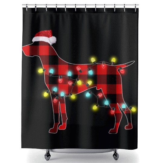 German Shorthaired Pointer Christmas Dog Lover Shower Curtains