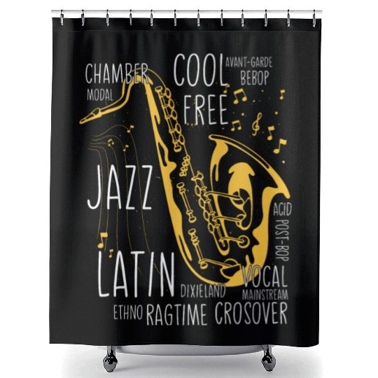 Novelty Music Mainstreams Ragtime Song Tone Shower Curtains