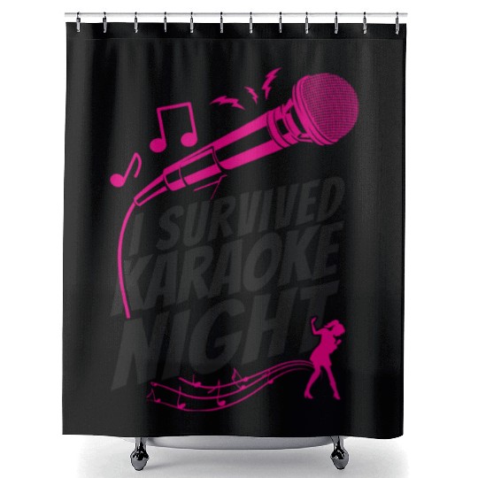 Karaoke Singer I Survived Karaoke Shower Curtains