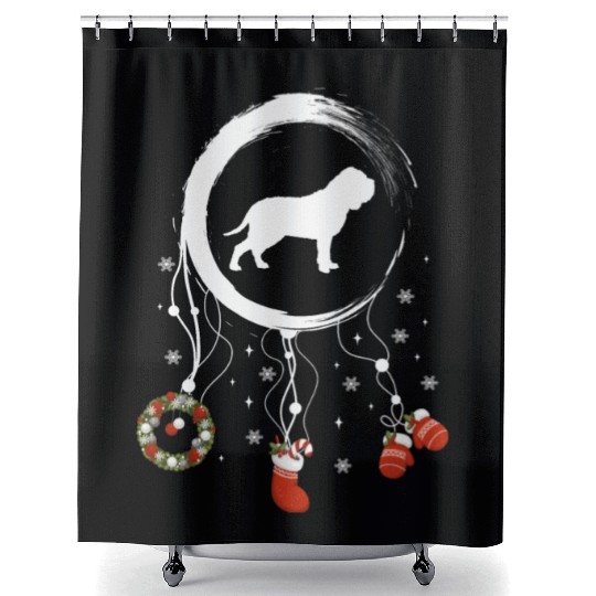 dog dreamcatcher Christmas Neapolitan Mastiff Shower Curtains