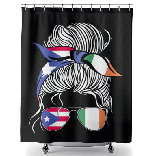 Puerto Rico Flag Ireland Grown Women Girl Country Shower Curtains