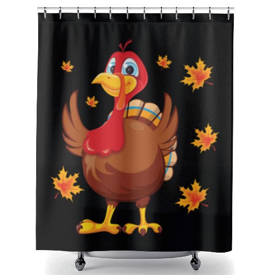 turkey body costume Thanksgiving Day fall autumn Shower Curtains