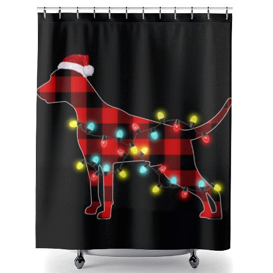 Weimaraner Christmas Dog Lover Pajamas Shower Curtains