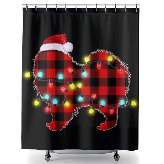 Pomeranian Christmas Dog Lover Pajamas Shower Curtains