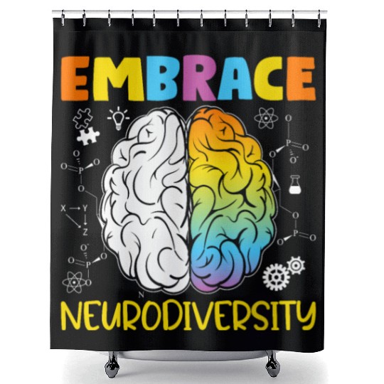 Neurodiversity - Embrace ADHD Autism ASD Shower Curtains