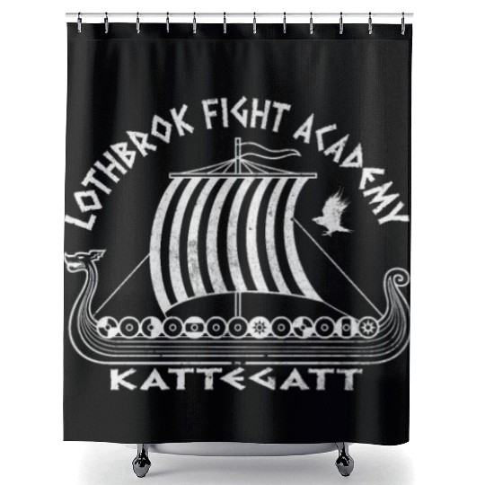 Lothbrok Fight Academy Kattegat Vikings Floki Shower Curtains