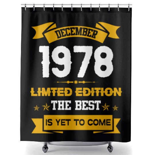 December 1978 Birthday Surprise Shower Curtains