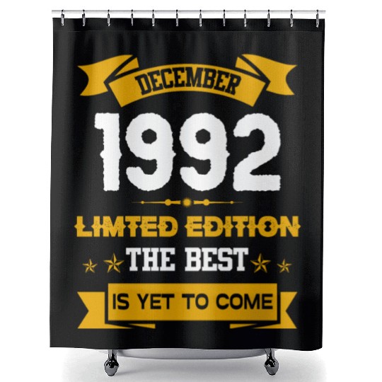 December 1992 Birthday Surprise Shower Curtains
