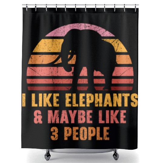 I Like Elephants And Maybe Like 3 People Zookeeper Shower Curtains