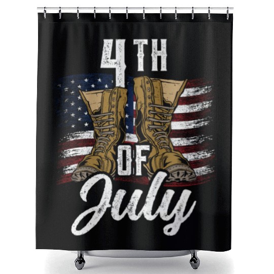 Happy 4Th Of July America American USA US Shower Curtains