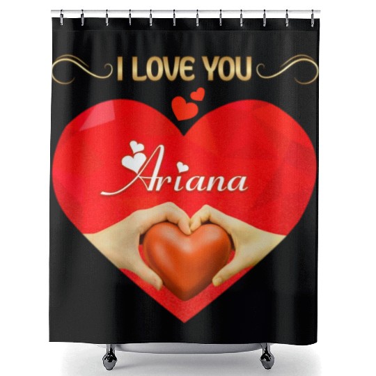 I love you Ariana Shower Curtains
