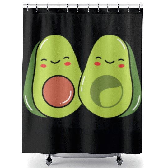 Sibling Big Brother Avocado Goals Hilarious Puns Shower Curtains