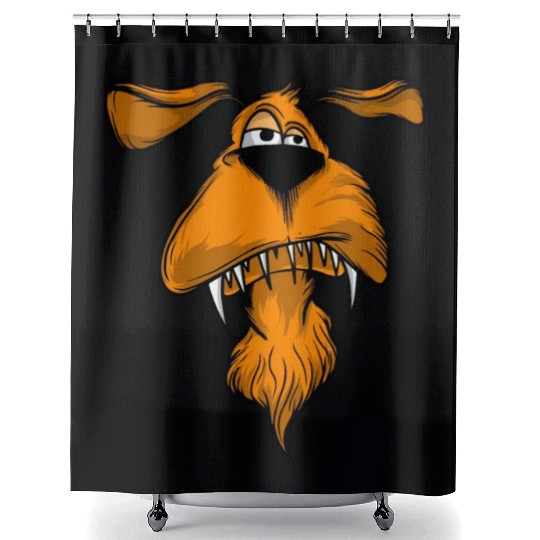 Scary Grumpy Dog Owners Pet Lover Gift Ideas Shower Curtains