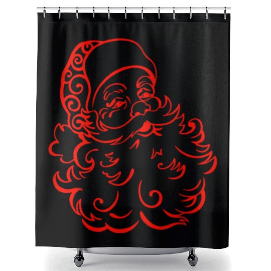 Santa Claus - Santa - Red Shower Curtains