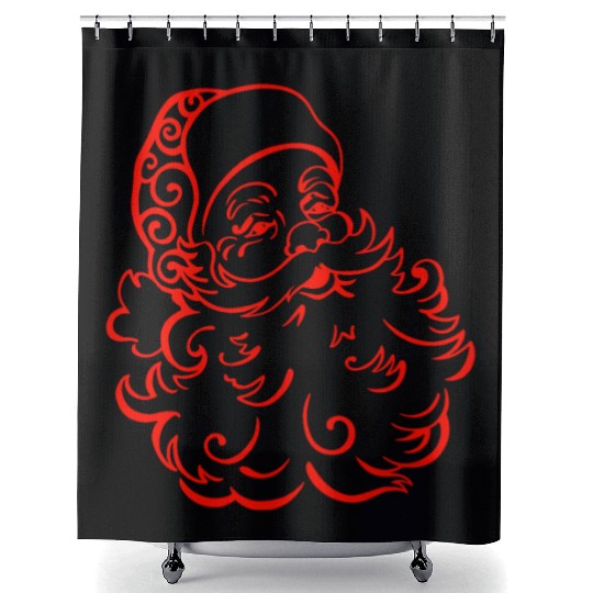 Santa Claus - Santa - Red Shower Curtains